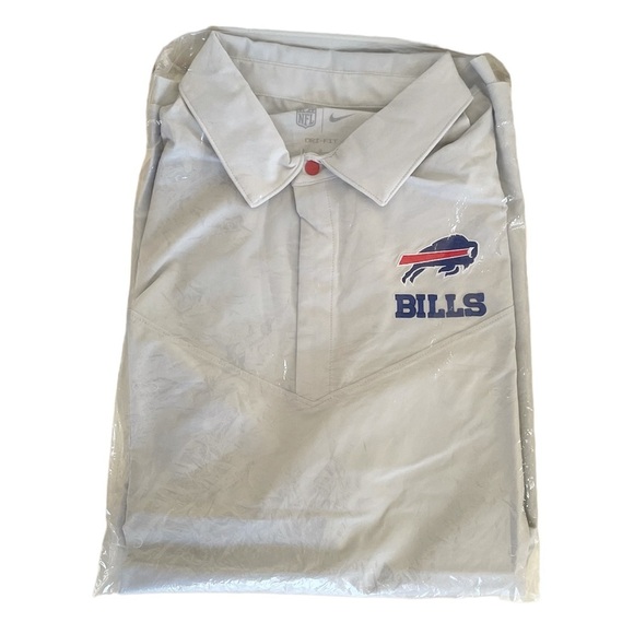 NFL Buffalo Bills Nike Football On Field Snap Button Up Short Sleeve Shirt Large - Picture 14 of 14